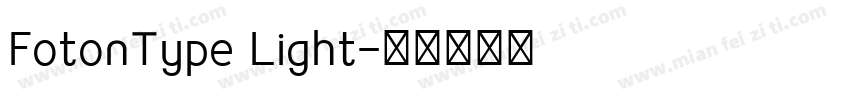 FotonType Light字体转换